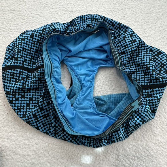 Under Armour Women's Size Medium* Blue Black Running Shorts - Picture 3 of 6